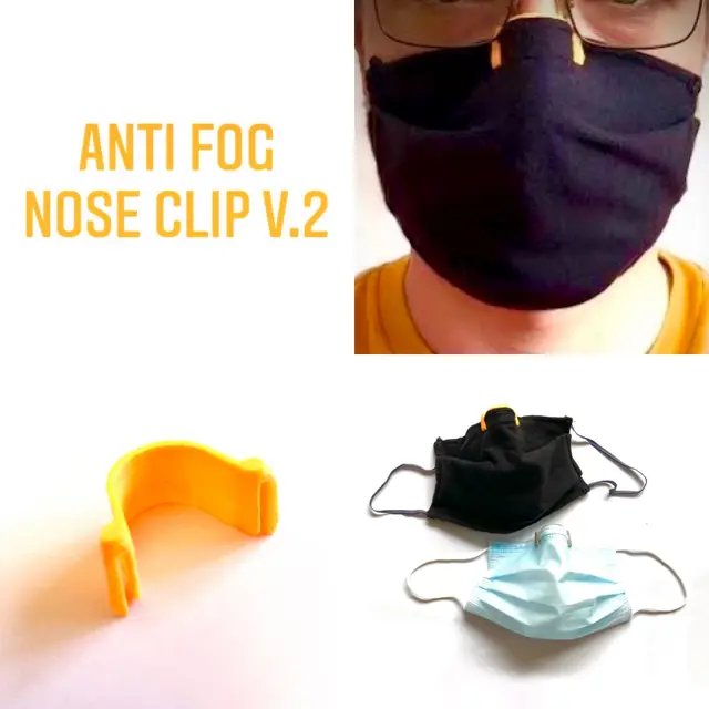 Anti-Fog Nose Clip for Mask — modelo 3D