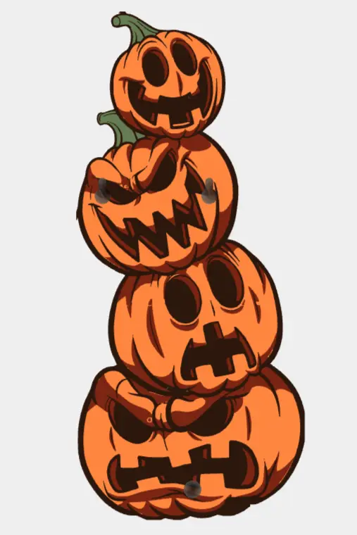 Pumpkin Stack LED Lightbox | Halloween Jack-o’-Lantern Lamp — modelo 3D