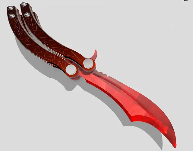 CS2 Butterfly single print with automatic blade catch!!! — modelo 3D