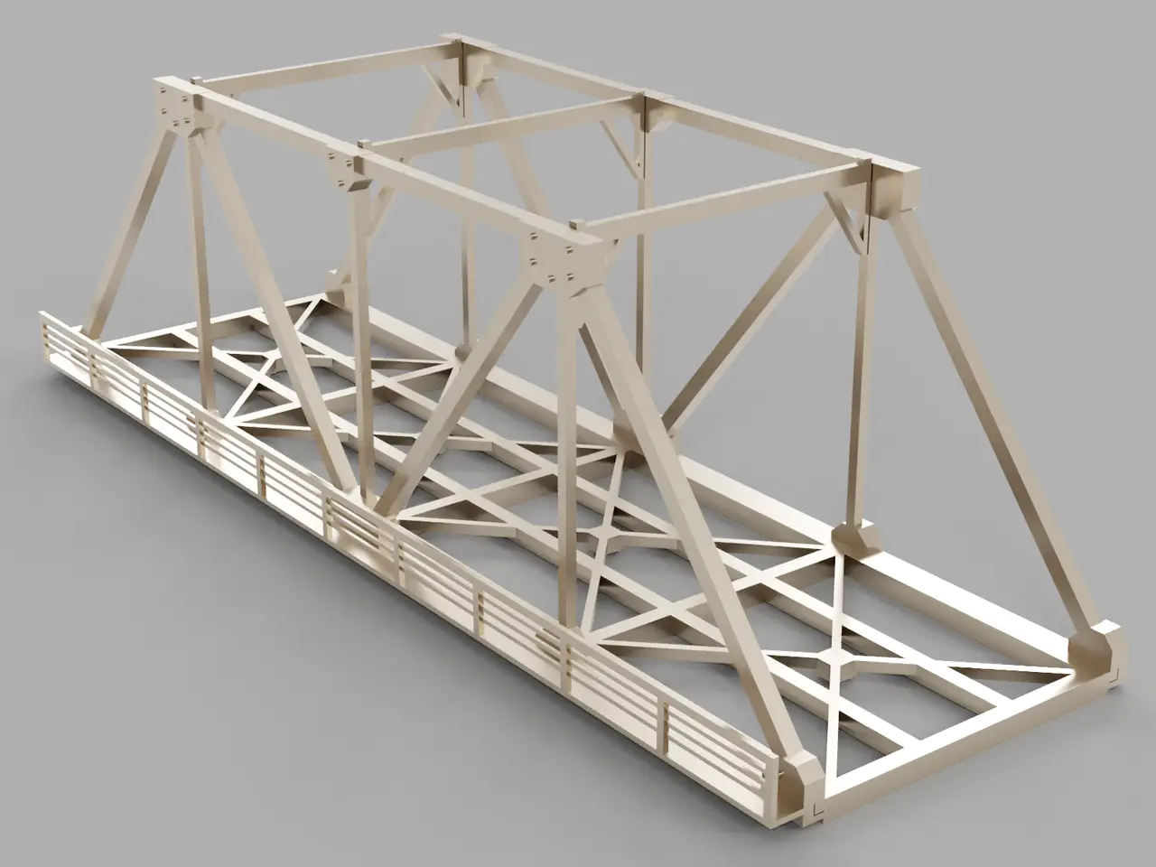 HO scale railway bridge — modelo 3D