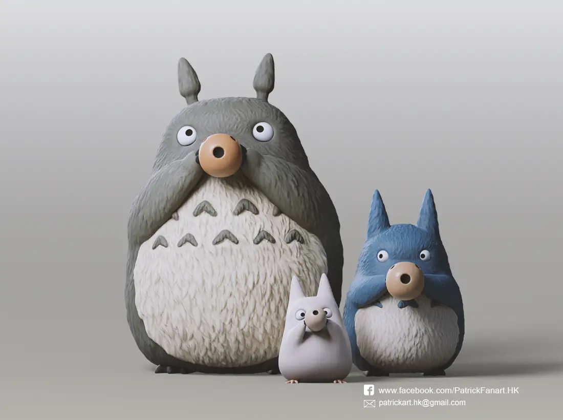 Totoro Family(My Neighbor Totoro) — modelo 3D