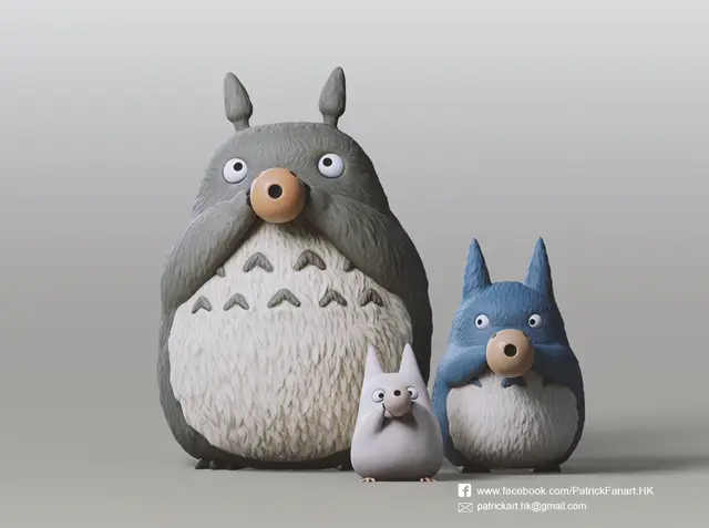 Totoro Family(My Neighbor Totoro) — modelo 3D