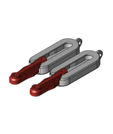 Spring Latch Keychain — modelo 3D