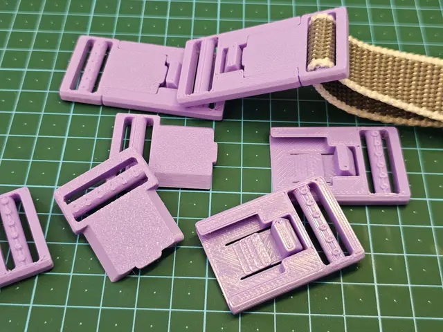 Strap Buckle- Adjustable, more grip (slim version, No Supports) — modelo 3D