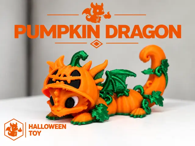 halloween pumpkin dragon — modelo 3D