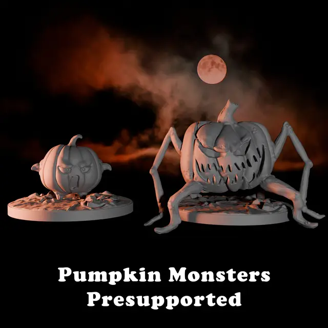 Halloween Pumpkin Monsters - Presupported — modelo 3D