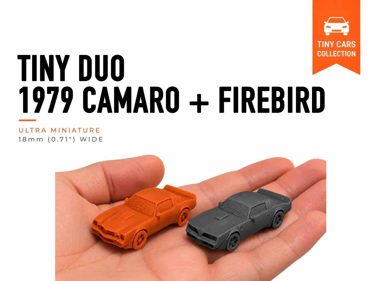 Tiny Duo - 1979 Camaro & 1979 Firebird - Mini Cars — modelo 3D