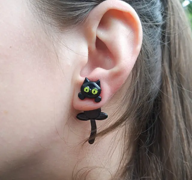 EARRING CAT — modelo 3D