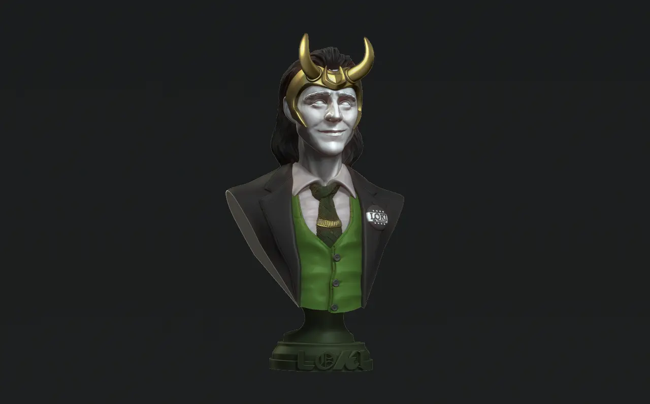 Loki bust — modelo 3D