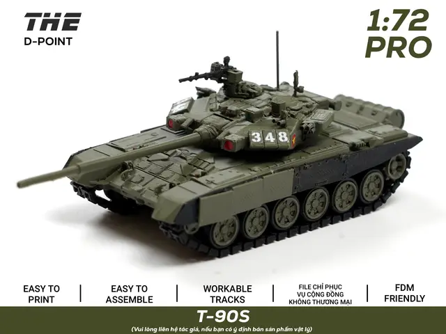 T-90S | 1:72 PRO Series | Workable Tracks — modelo 3D