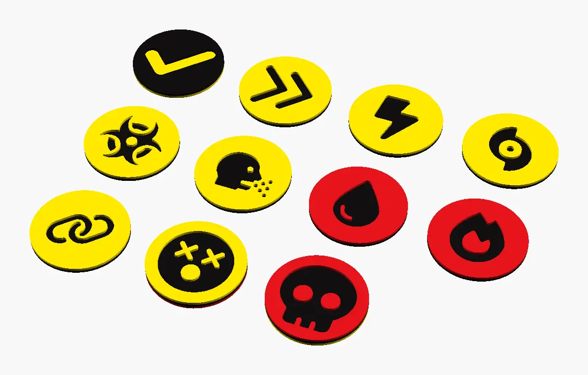 Kill, sample, process - Status Tokens — modelo 3D