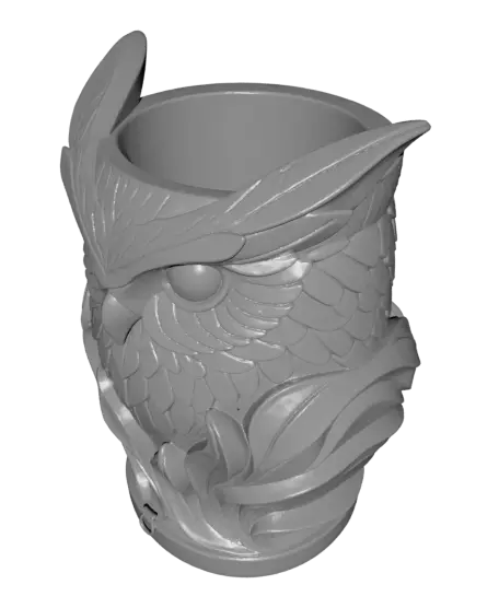 Owl-shaped vase art organizer for quiet charm — modelo 3D