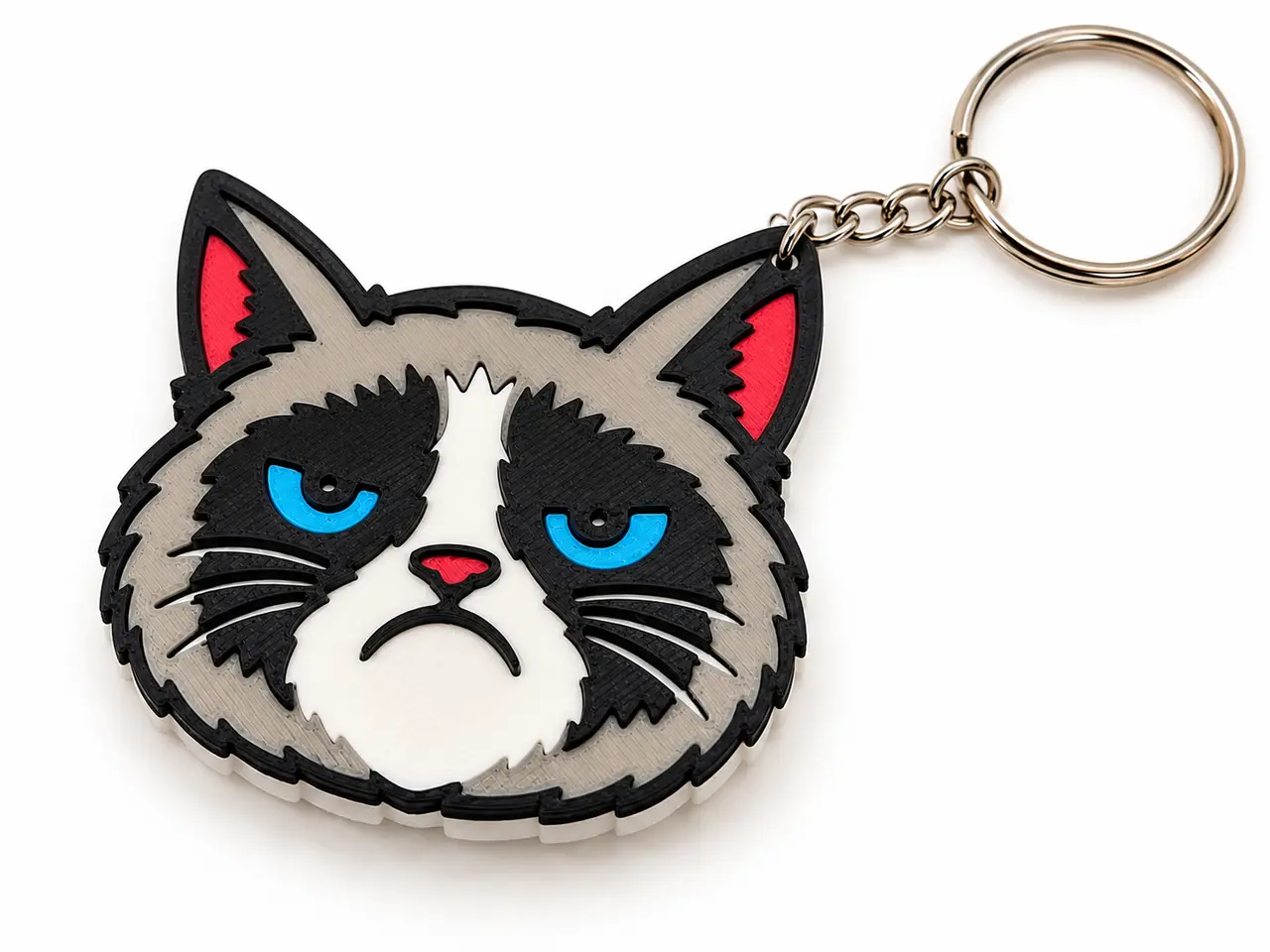 Grumpy Cat Tab Buddy | Can Tab Opener & Keychain — modelo 3D