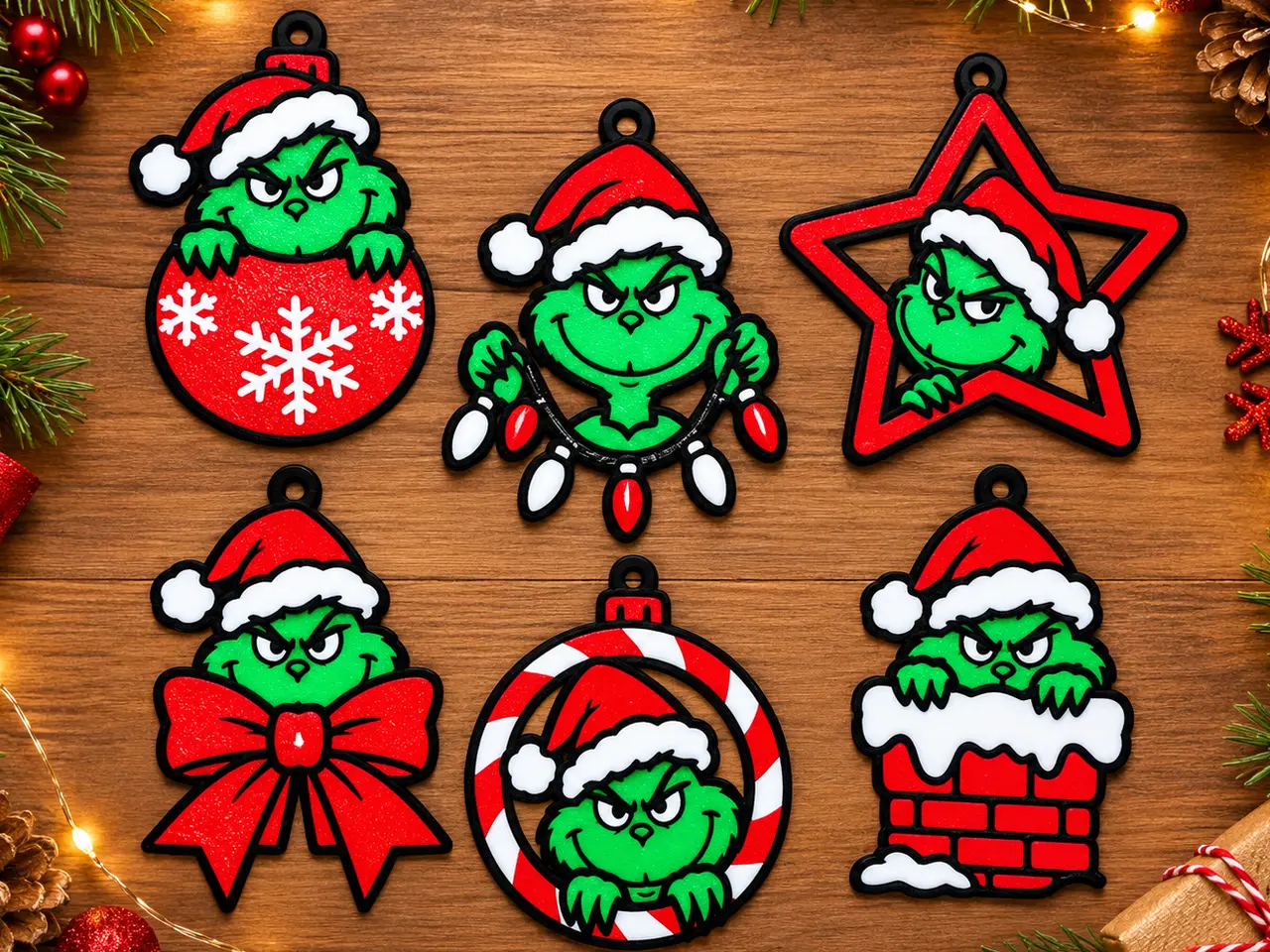 Grinch Christmas Ornaments — modelo 3D