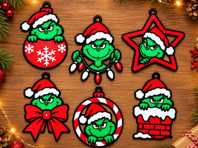 Grinch Christmas Ornaments — modelo 3D