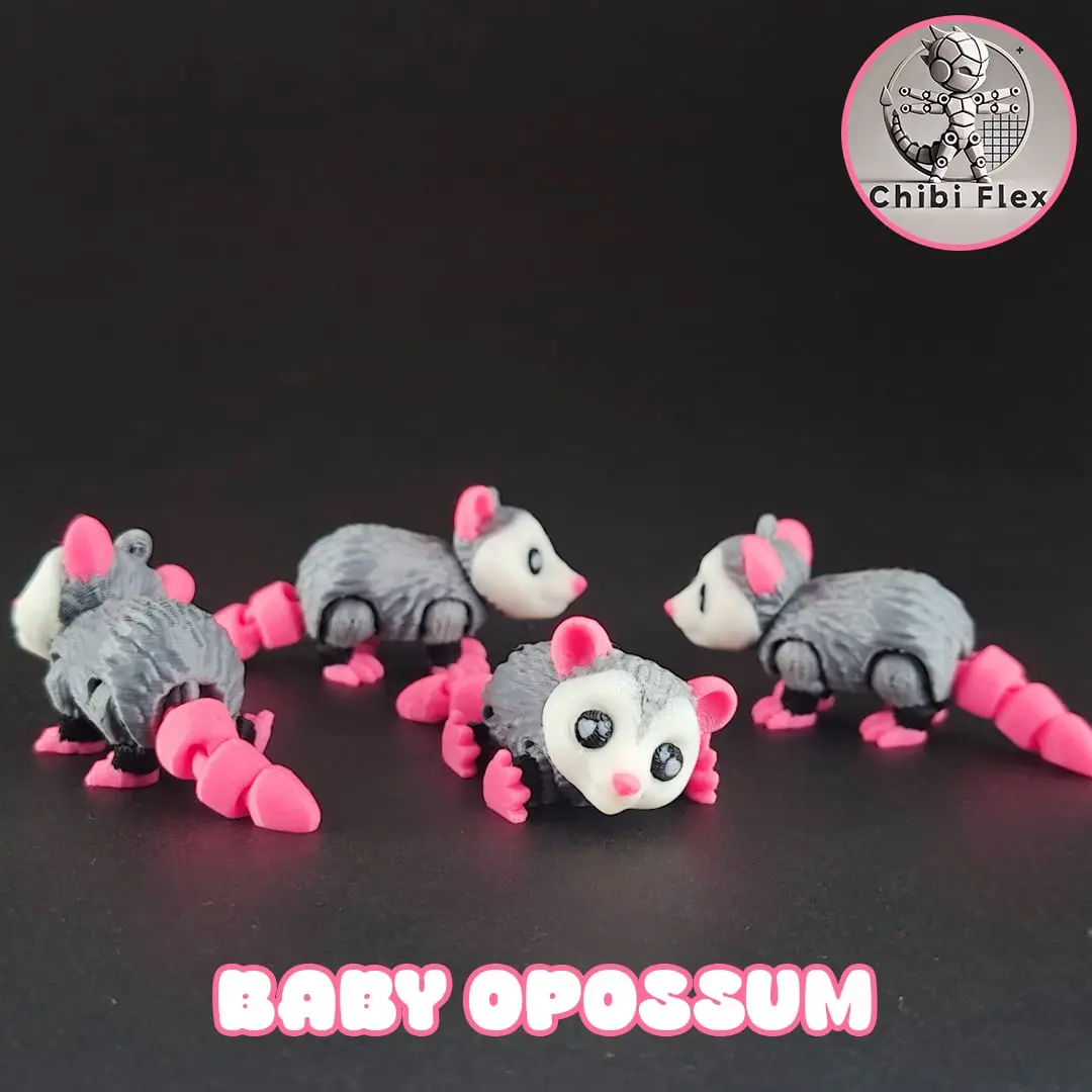 Flexi Baby Opossum – Adorable, Poseable, and Fun! — modelo 3D