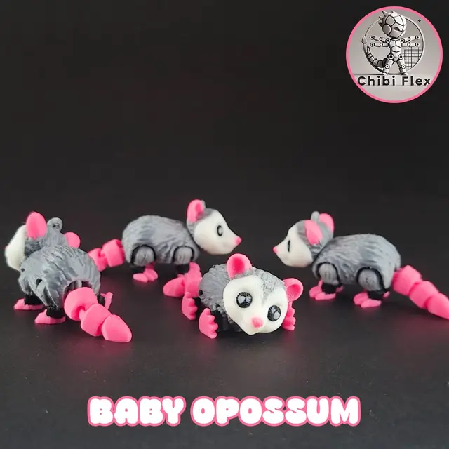Flexi Baby Opossum – Adorable, Poseable, and Fun! — modelo 3D