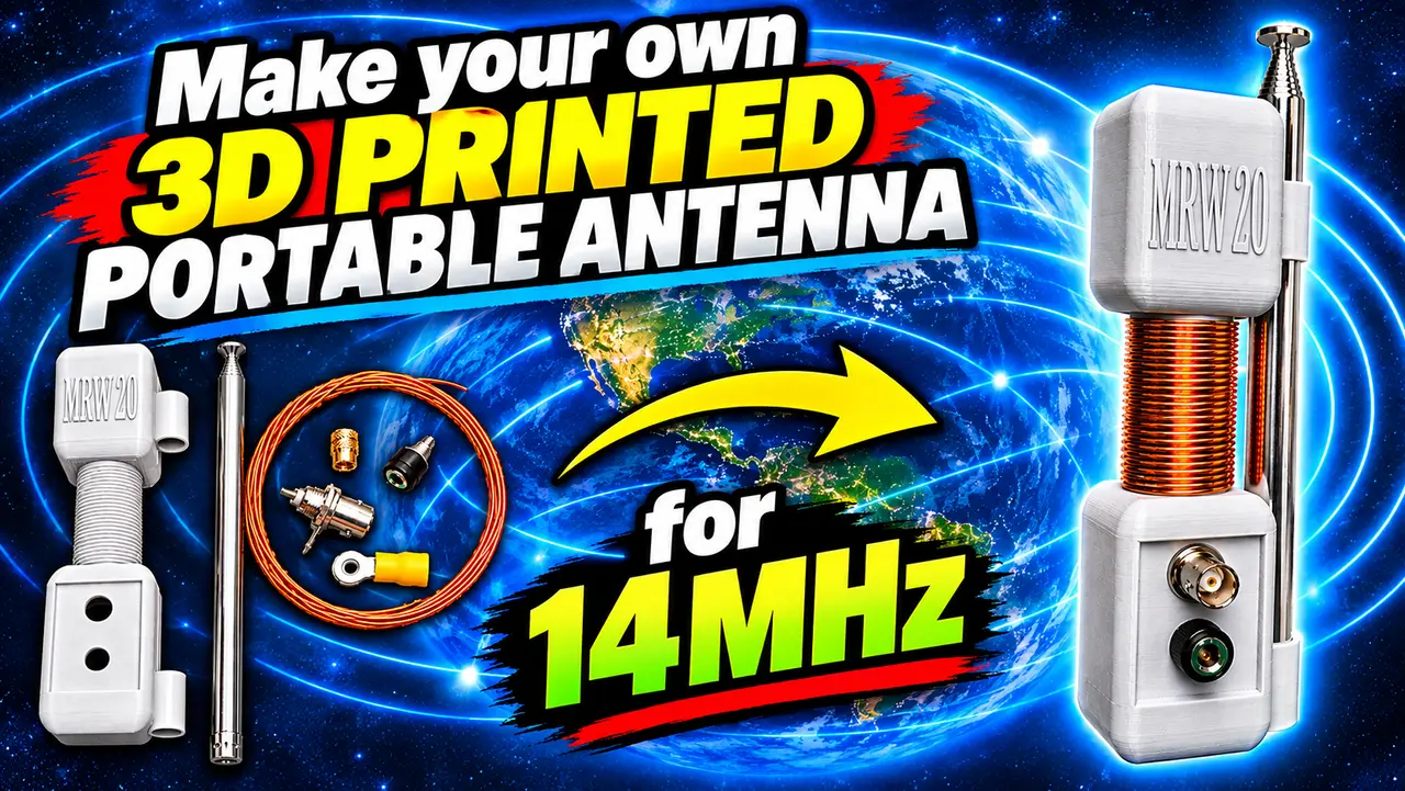 MRW-20 Portable 14MHz antenna — modelo 3D