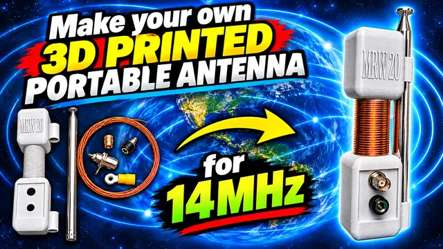 MRW-20 Portable 14MHz antenna — modelo 3D