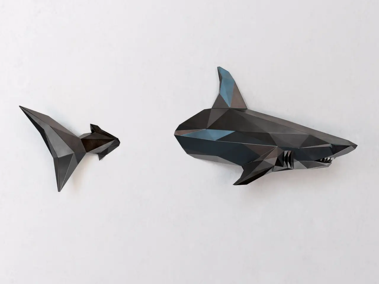 Low Poly Wall Shark — modelo 3D