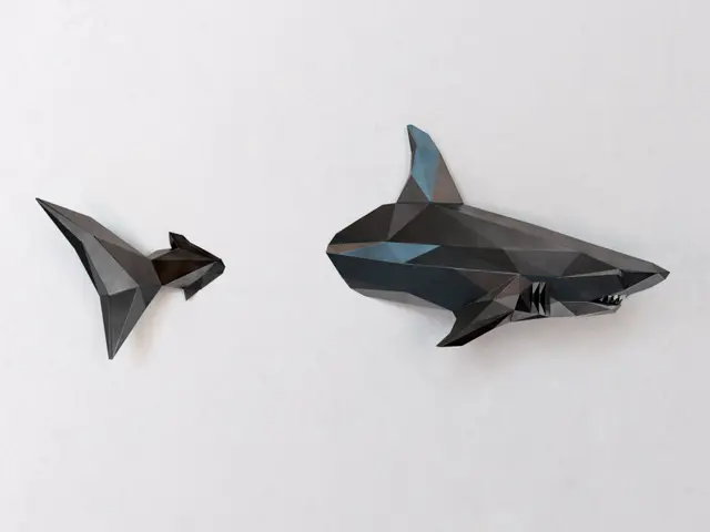 Low Poly Wall Shark — modelo 3D