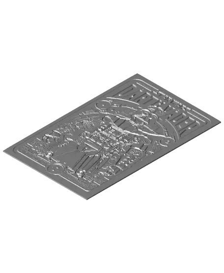 Star Wars (Inspired) "Sith Schematics Blueprint" HueForge Darth Vader Wall Art — modelo 3D