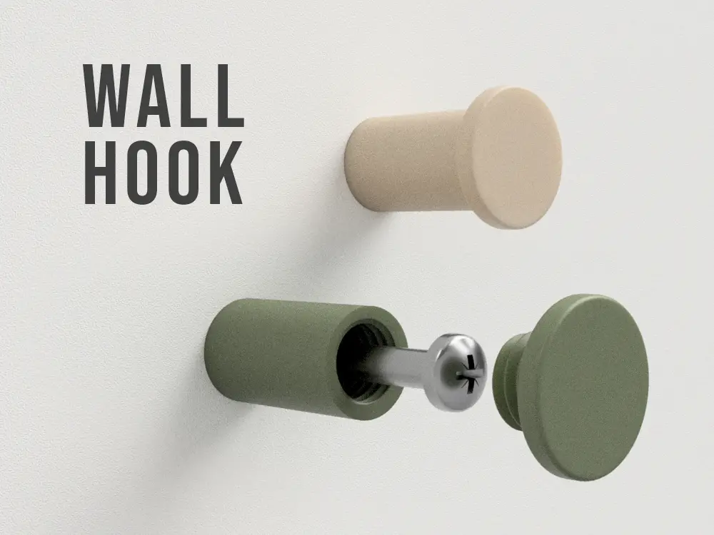 Wall Hook - Invisible Mounting — modelo 3D