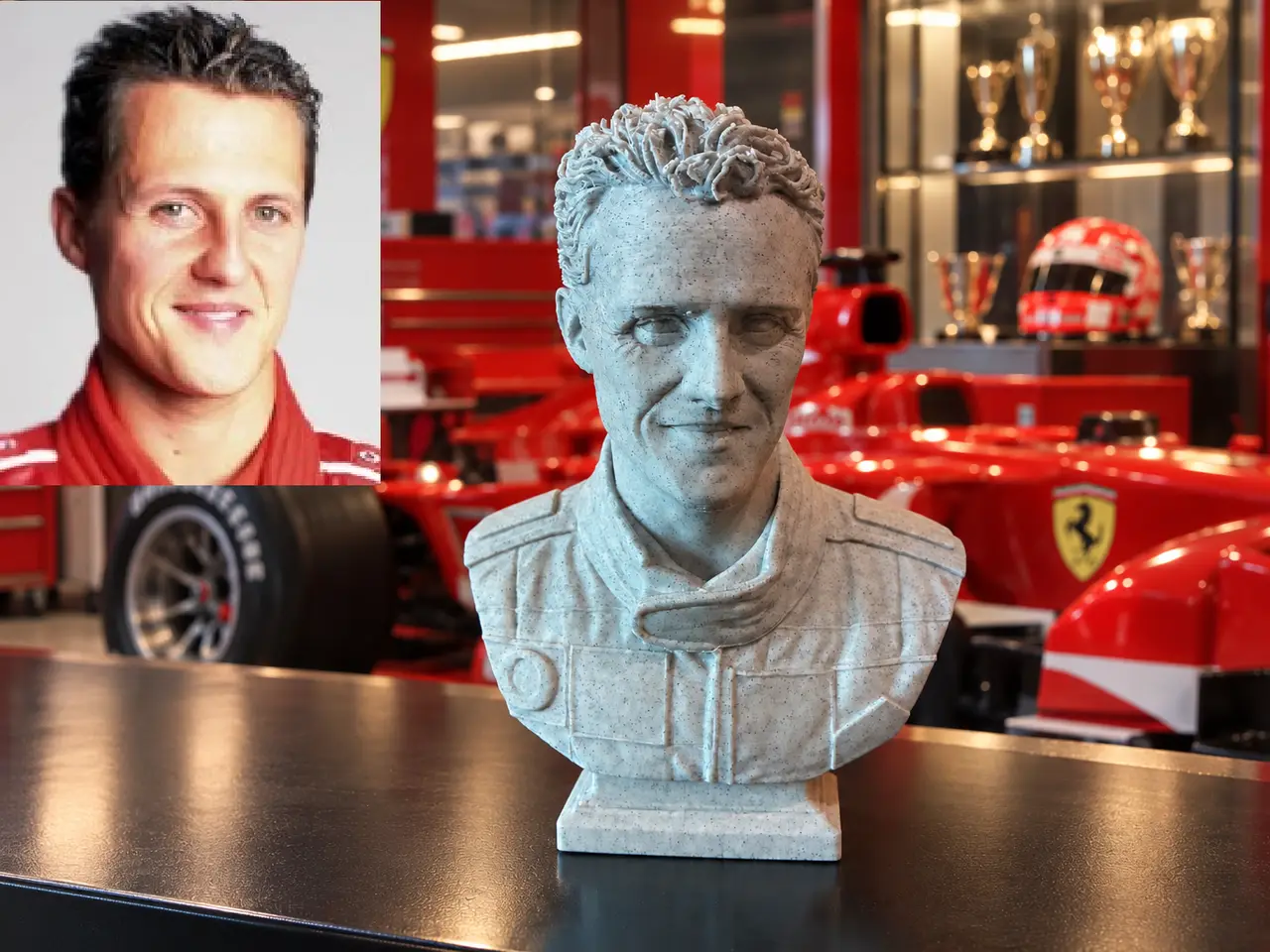 Michael Schumacher — Bust — modelo 3D