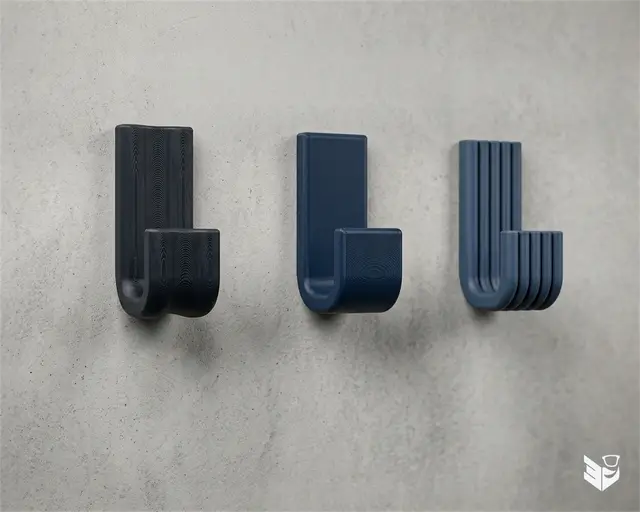 Modern Hidden-Screw Wall Hook — modelo 3D