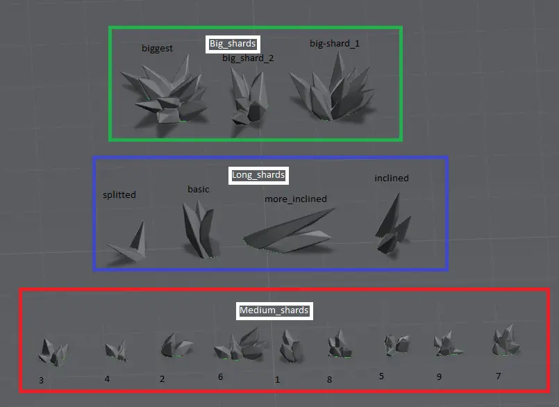 Crystals clusters — modelo 3D