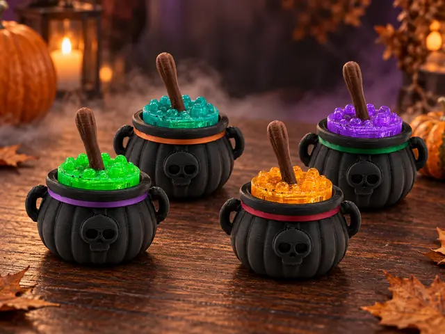 Witch Cauldron Clicker – Cute Halloween Fidget Toy — modelo 3D