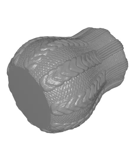 Cozy Knit Christmas Vase for Festive Decor — modelo 3D