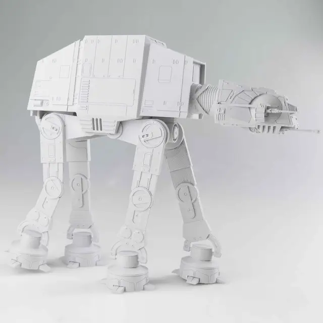 Detailed AT-AT from Star Wars Scale 1:75 — modelo 3D