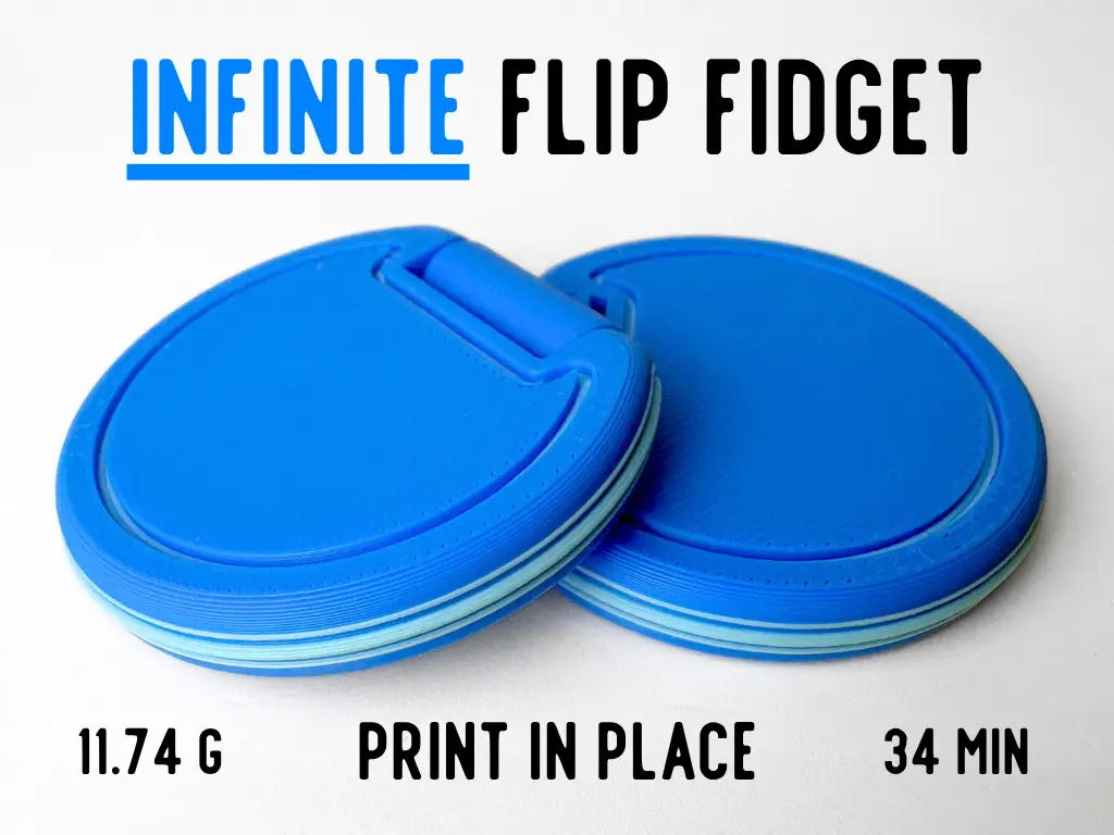 Infinite Flip Fidget - Print In Place — modelo 3D