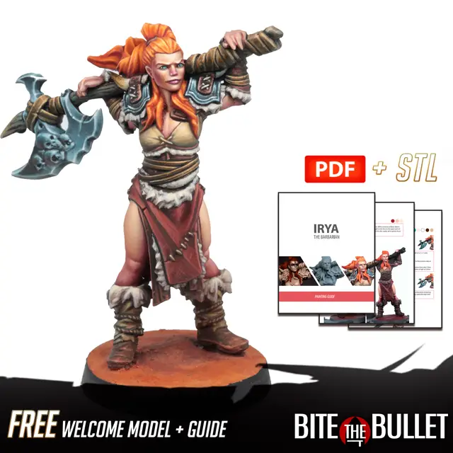 [Free] Welcome Model + Painting Guide (Irya, the Barbarian) — modelo 3D