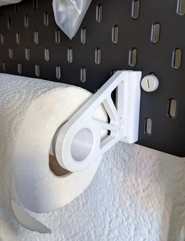 Kitchen paper roll holder (IKEA Skadis compatible) — modelo 3D