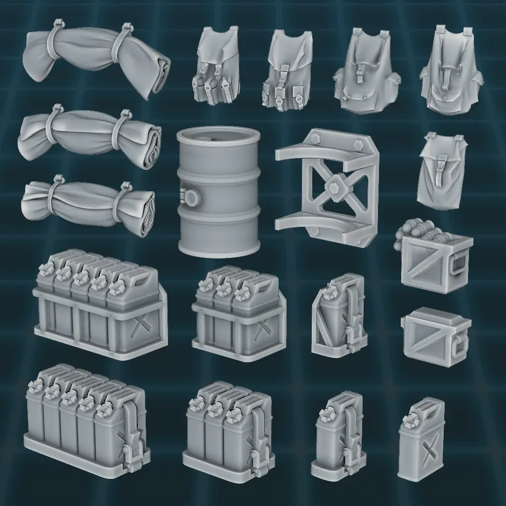 Vehicle Stowage and Accessories Set — modelo 3D