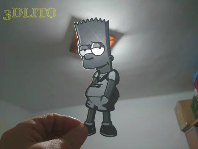 Litofania Bart simpson — modelo 3D