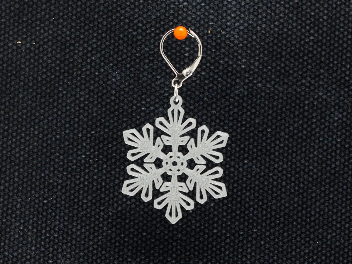 Earrings Snowflake 5 — modelo 3D