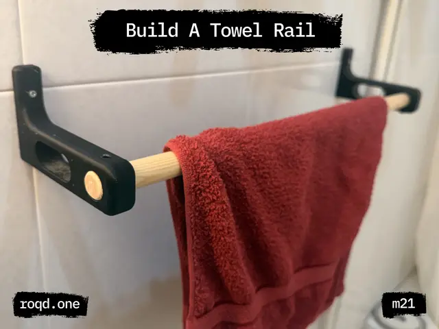 Wall-Mounted Towel Rail Brackets for 20 mm Dowel — modelo 3D