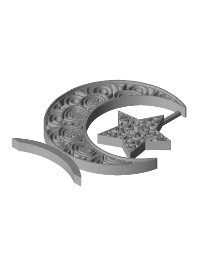 Moon and Star Ornament 2 — modelo 3D
