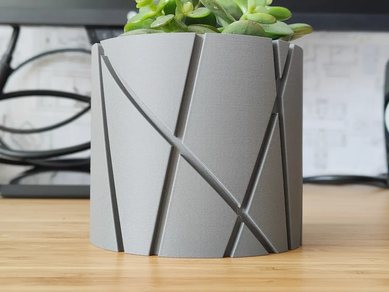 Line Plant pot and Planter - Vase mode design — modelo 3D