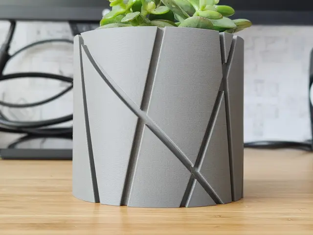 Line Plant pot and Planter - Vase mode design — modelo 3D