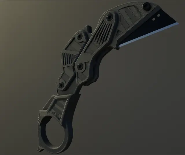 Clicky Foldable Karambit utility knife — modelo 3D