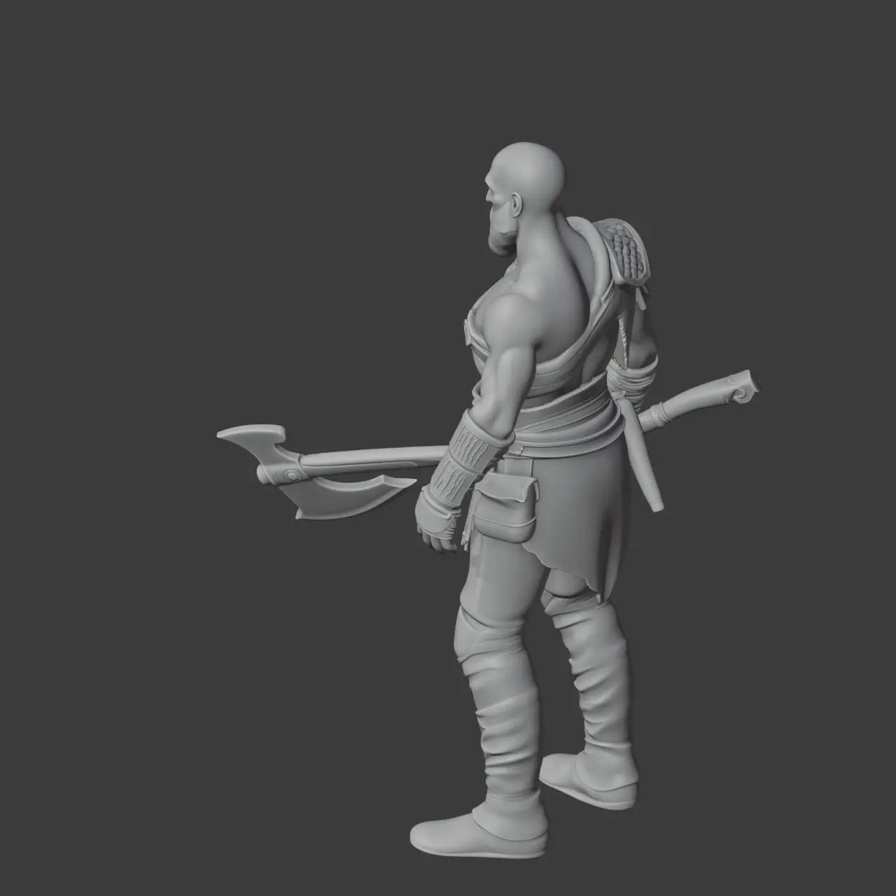 Kratos God of War Figurine — modelo 3D