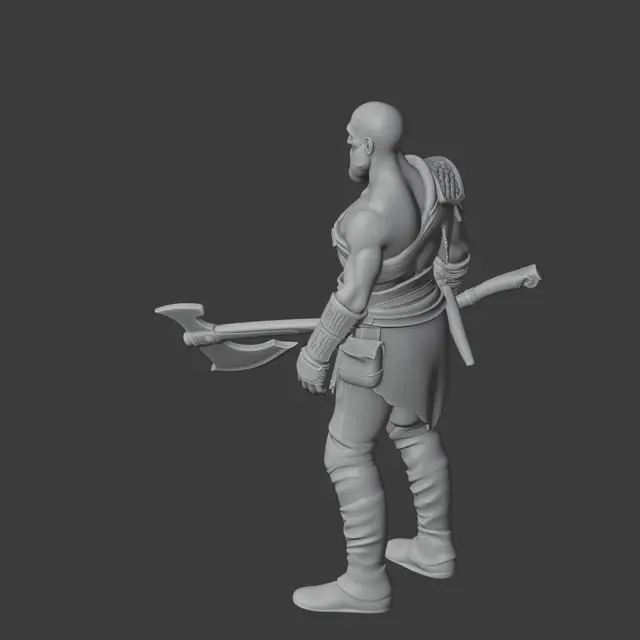 Kratos God of War Figurine — modelo 3D
