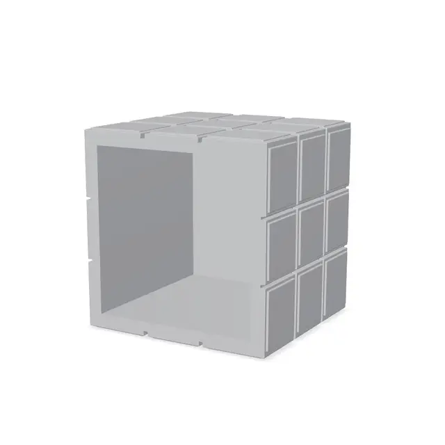 Rubik's Cube Style Planter Pot & Desk Organizer — modelo 3D