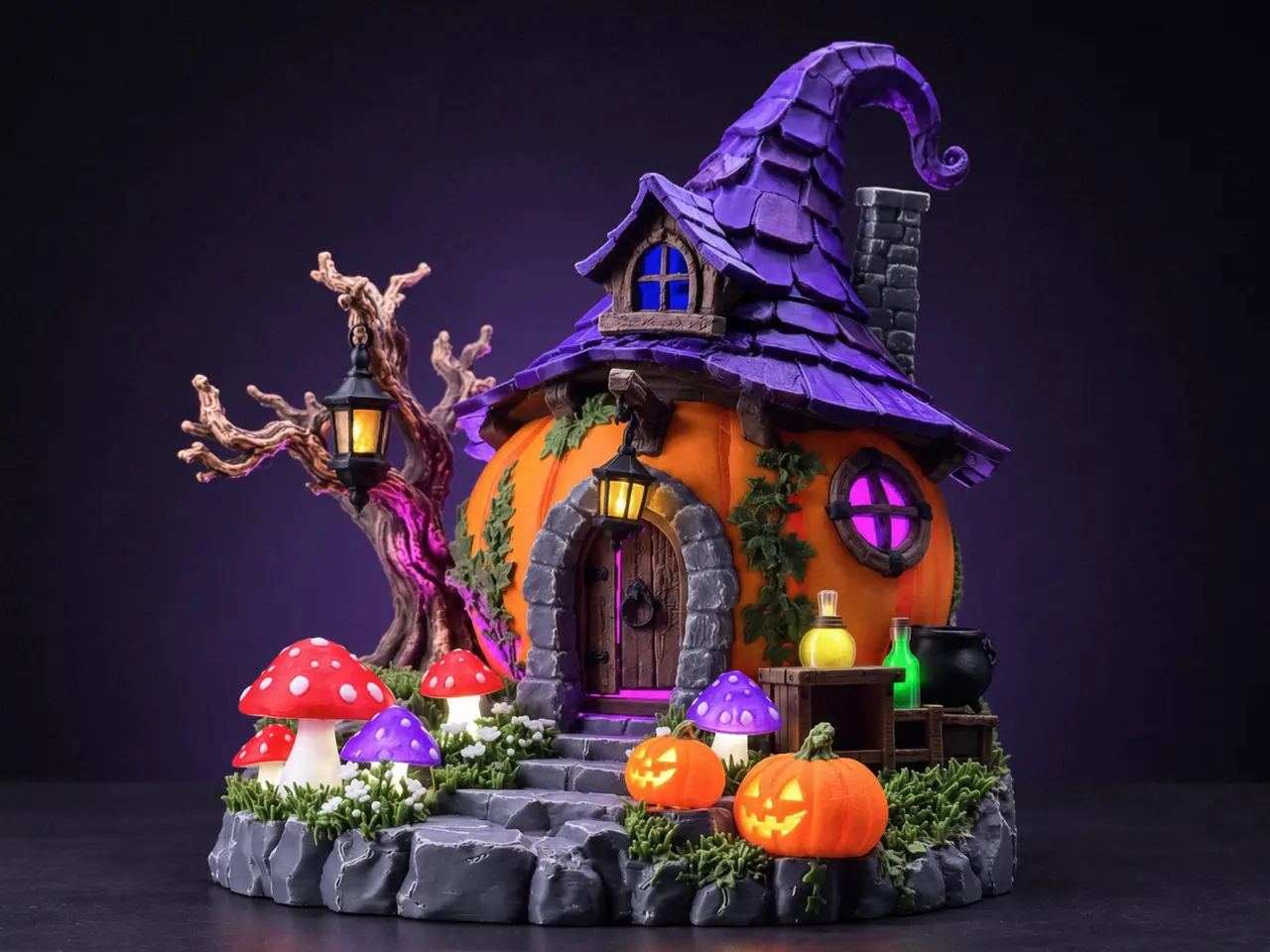 The Witch’s Pumpkin Cottage — modelo 3D