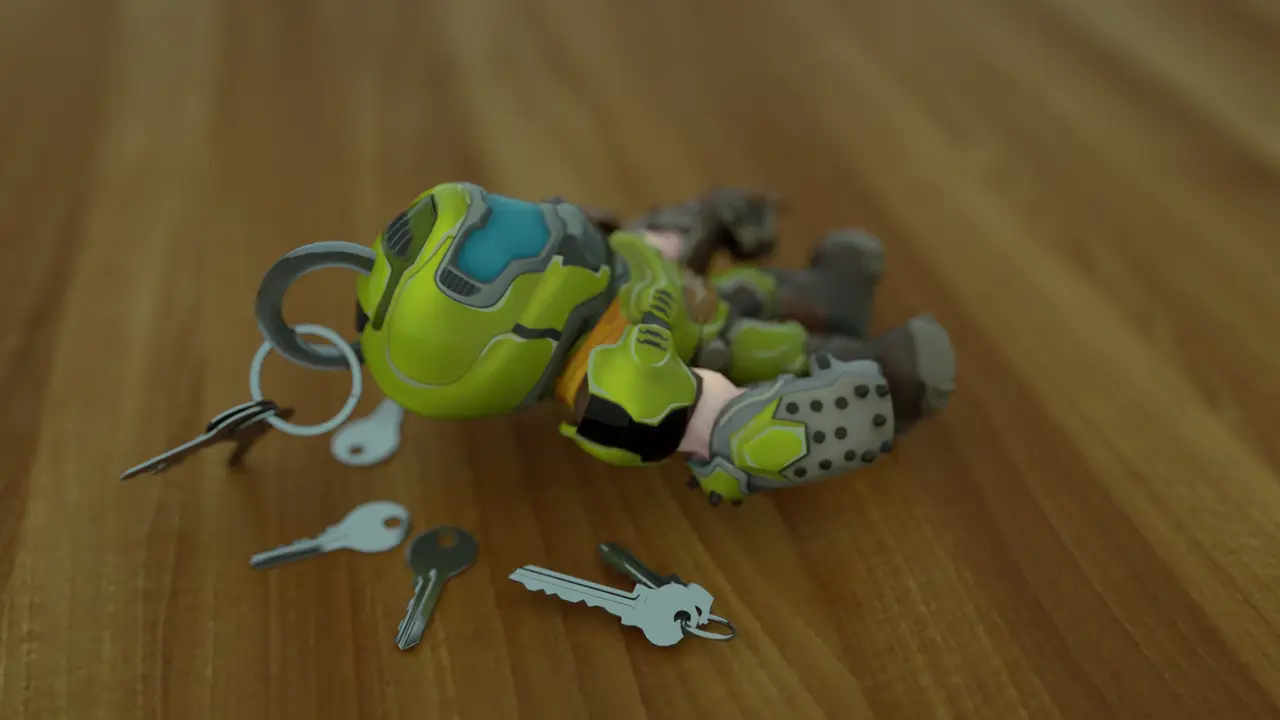 Doom Slayer Keychain — modelo 3D