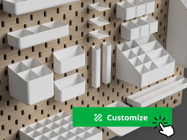 IKEA SKADIS Add-Ons: Parametric Bins and Shelves — modelo 3D